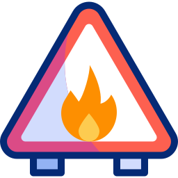 signo de fuego icono