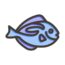 pesce azzurro icona