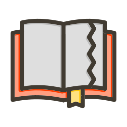 libro rasgado icono