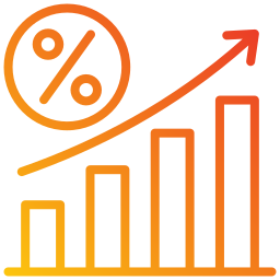 el crecimiento del mercado icono