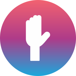 steek je hand op icoon