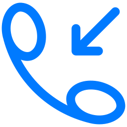 binnenkomend telefoongesprek icoon