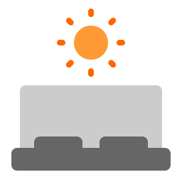 fornello solare icona