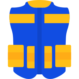 High visibility vest icon