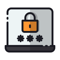 Laptop security icon