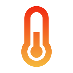 termómetro medio icono
