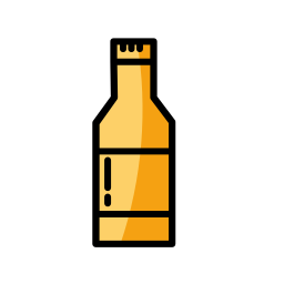 bottiglia e bicchiere icona