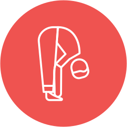 Standing forward bend icon