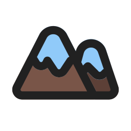 Snow mountain icon