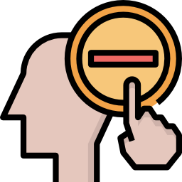 Negative thinking icon