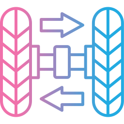 alineación de las ruedas icono