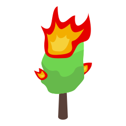 bruciando icona