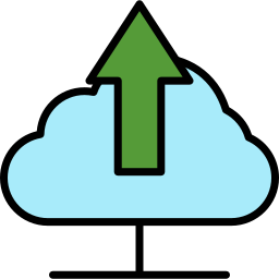 caricamento nel cloud icona