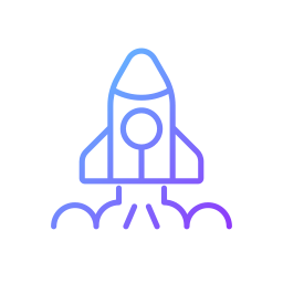 Space ship launch icon