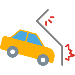 accidente automovilístico icono