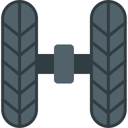 alineación de las ruedas icono