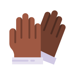 Leather gloves icon