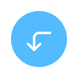 Down left arrow icon