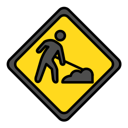 obras de carretera icono