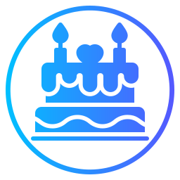 pastel de cumpleaños icono