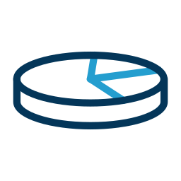 diagramme circulaire 3d Icône