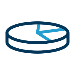 gráfico circular 3d icono