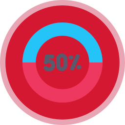 gráfico circular icono