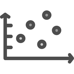 gráfico de dispersión icono