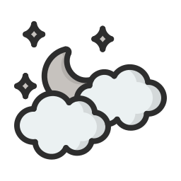 Cloudy night icon