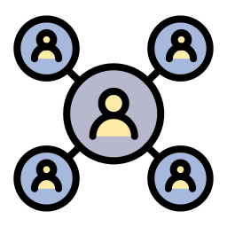 red de equipo icono