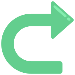 Curved arrow icon