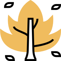 Dry leaf icon