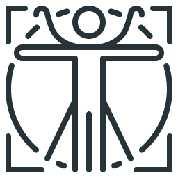 Vitruvian human icon