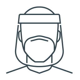 Face shield icon