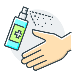 Spray for hands icon