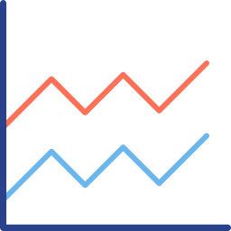 gráfico de área Ícone