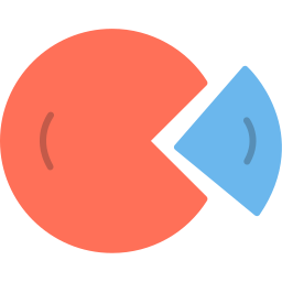 Значок круговой диаграммы иконка