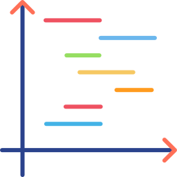 gráfico de gantt icono