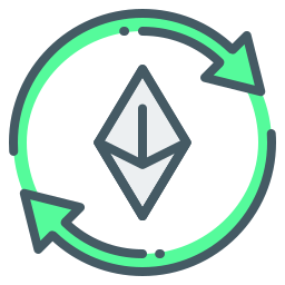 Cryptocurrency exchange icon