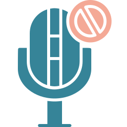 pas de microphone Icône