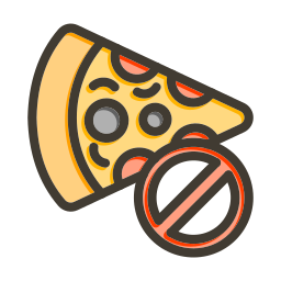 sin pizza icono