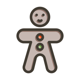 Gingerbread man icon