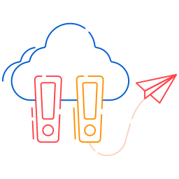 Cloud library icon