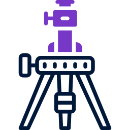 Camera tripod icon