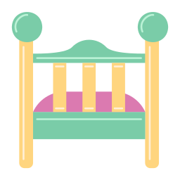 baby bed icoon
