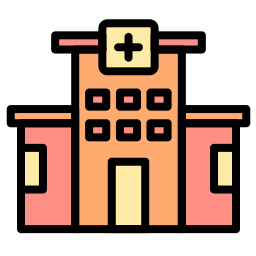 Hospital building icon