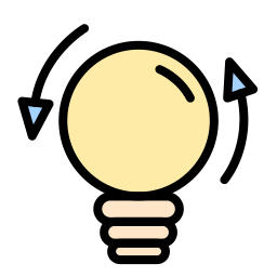 Креативная лампочка иконка