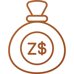 dólar de zimbabwe icono