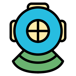 Diving helmet icon