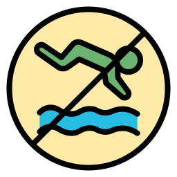 verboden te zwemmen icoon